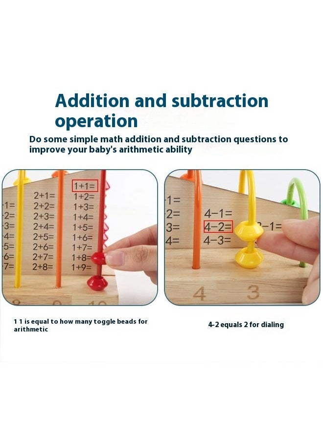 Multi Functional Early Education Learning Abacus Calculation Shelf Toy For Kids，Classic Educational Counting Toy Bead Counter – Early Learning Logic, Quantities, Addition, Subtraction