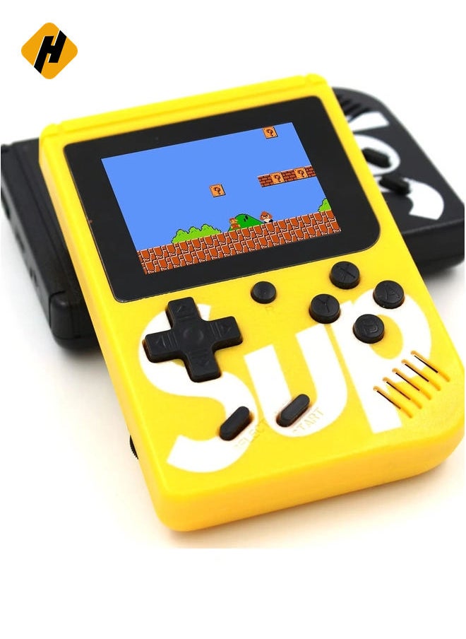 SUP Game Box Plus 400 in 1 Retro Games UPGRADED VERSION mini Portable Console Handheld Gift By PRIME TECH ™ (Yellow))