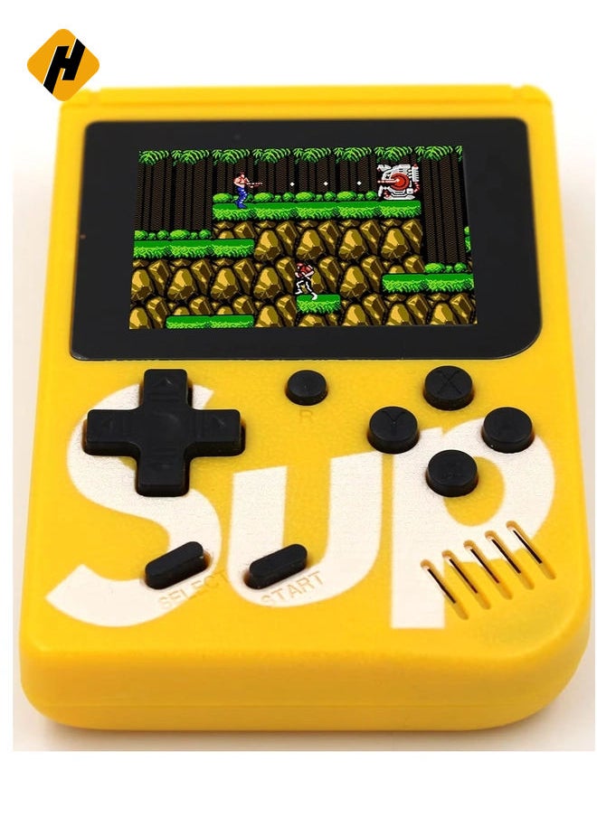 SUP Game Box Plus 400 in 1 Retro Games UPGRADED VERSION mini Portable Console Handheld Gift By PRIME TECH ™ (Yellow))