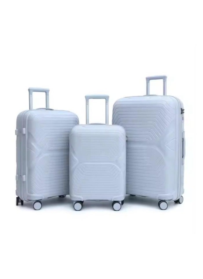 3-Piece Travel Luggage Set Unbreakable Light Weight with 360 Degree Rotation Wheels and Anti Theft Zipper Lock,Size 20/24/28 Inch