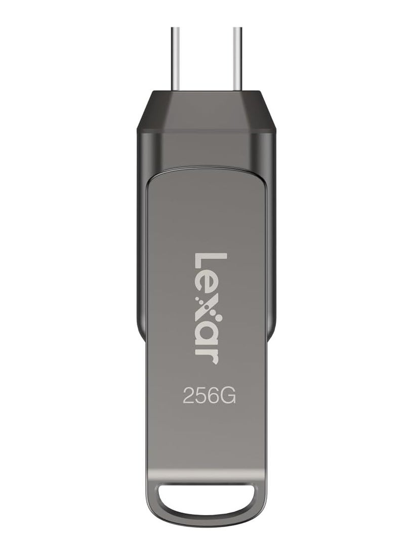 Lexar 256GB JumpDrive Dual Drive D400 USB 3.2 Type-C & Type-A Flash Drive for Storage Expansion