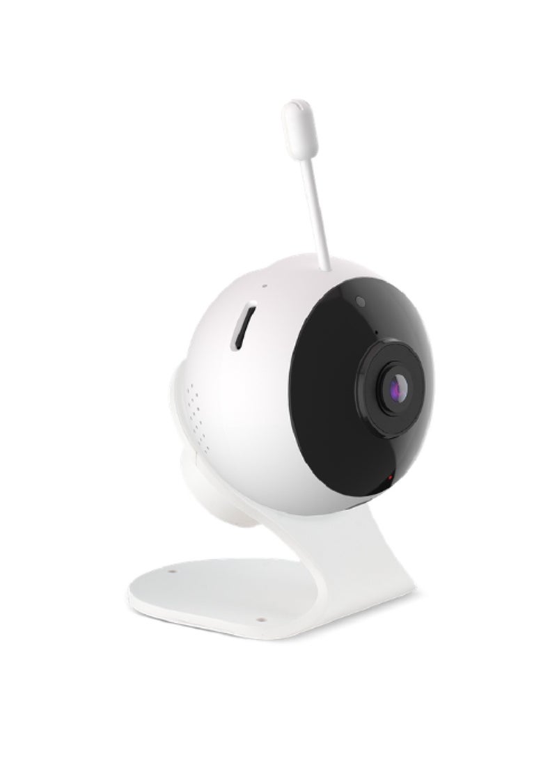 Wifi Baby Camera,100° Wide Angle, ​1080P Full HD, Sound & Cry Detection, Temperature Sensor, Night Light, Night Light- White