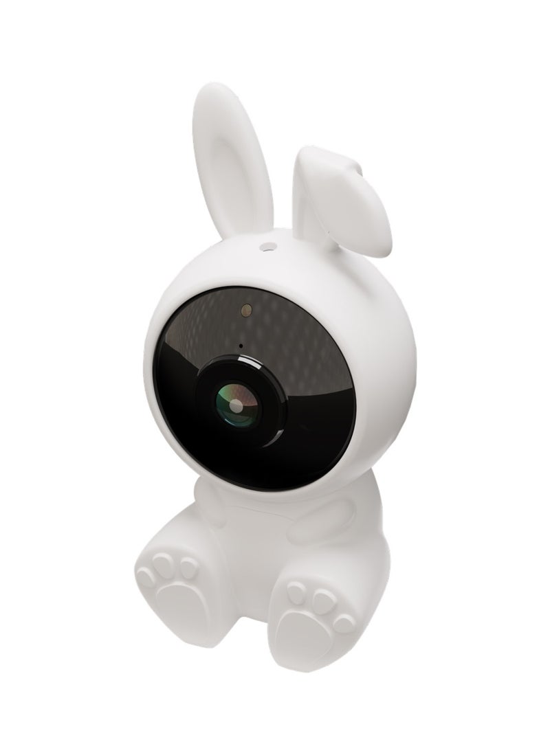 Wifi Baby Camera,100° Wide Angle, ​1080P Full HD, Sound & Cry Detection, Temperature Sensor, Night Light, Night Light- White