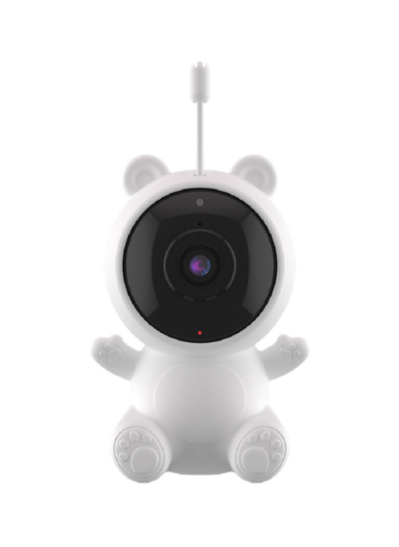 Wifi Baby Camera,100° Wide Angle, ​1080P Full HD, Sound & Cry Detection, Temperature Sensor, Night Light, Night Light- White