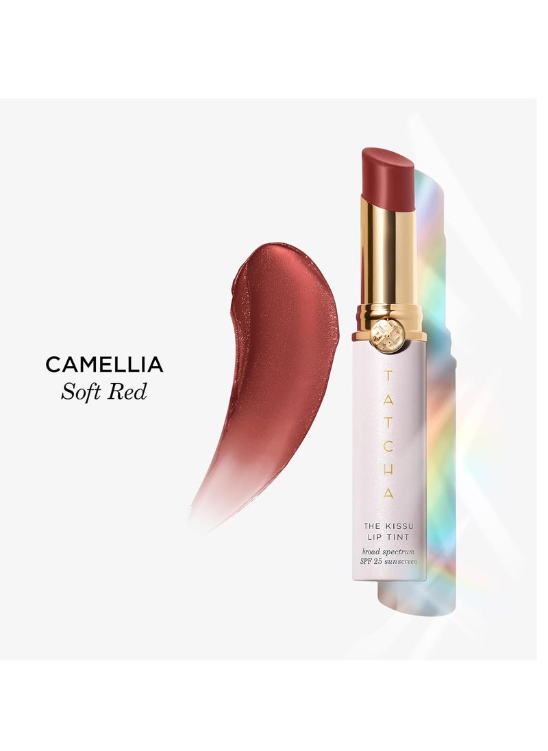 The Kissu Lip Tint SPF 25 - Camellia | Hydrating Tinted Lip Sunscreen. 0.14 oz