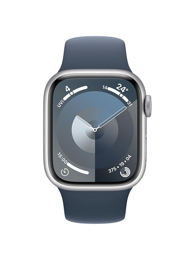 Renewed - Watch Series 9 GPS 41mm Aluminium Case With Strom Blue Sport Band Silver