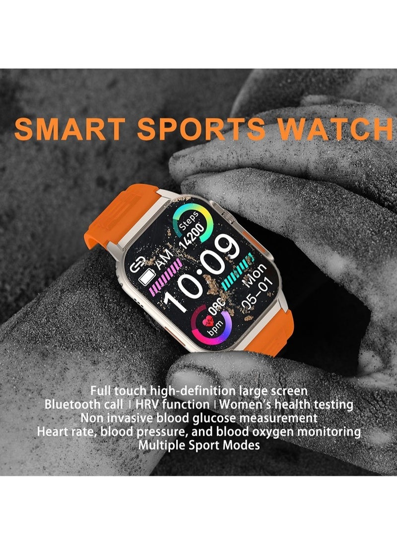 G41 Smart Bracelet with 2.01 Inch Display IP67 Waterproof Smartwatch with Bluetooth Calling Heart Rate Monitoring Non-Invasive Blood Glucose HRV and MET Tracking