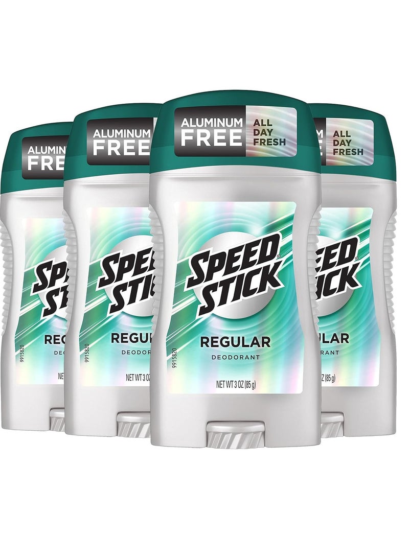 Speed Stick Men's Deodorant, Regular, 3 Ounce, 4 Pack