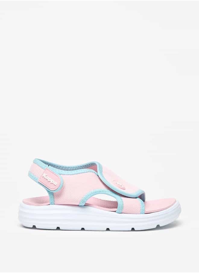 Girl's Colourblock Sandals with Hook and Loop Closure