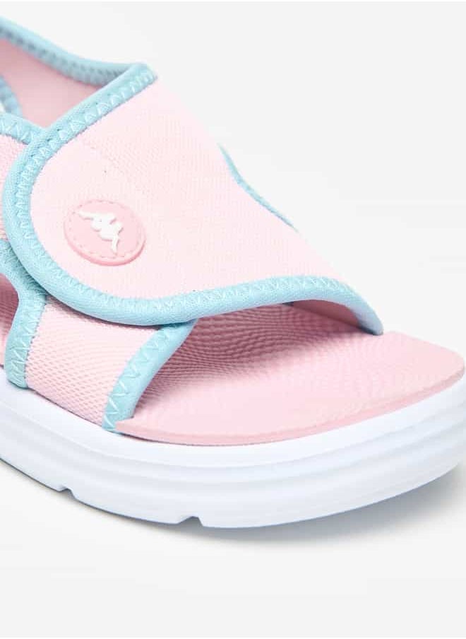 Girl's Colourblock Sandals with Hook and Loop Closure