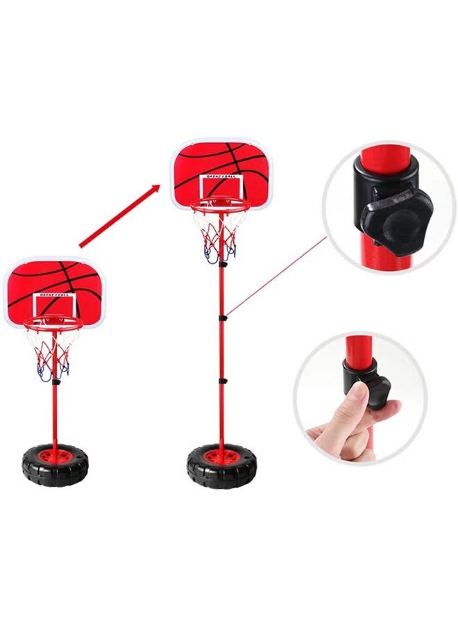 Adjustable Basketball Outdoor Indoor Back Board Stand And Hoop Set Kid Toy