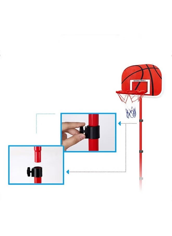 Adjustable Basketball Outdoor Indoor Back Board Stand And Hoop Set Kid Toy