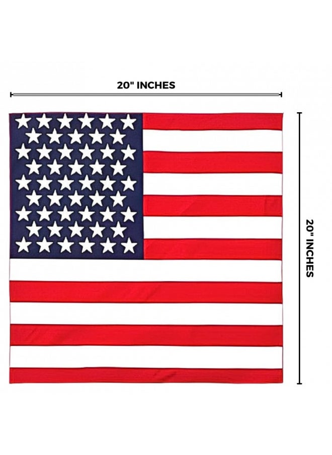 Bold & Stunning American Flag Polyester Bandana (20