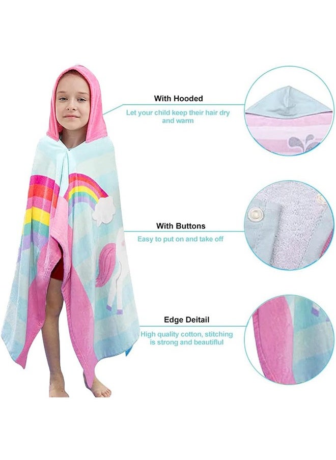 Kids Hooded Bath Beach Towel,  Cotton 50