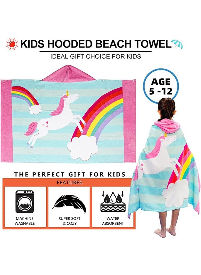 Kids Hooded Bath Beach Towel,  Cotton 50