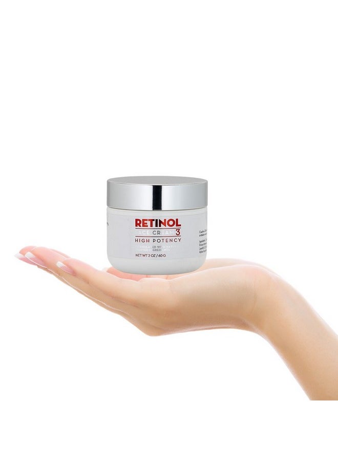 Retinol Cream For Face & Eye 3% Blend | Natural Anti Aging W/Jojoba Oil, Apricot Oil, Hyaluronic Acid & Squalane | Helps Smooth Fine Lines & Wrinkles & Brightens For Younger Skin