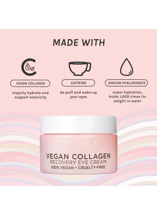 Beauty, Vegan Collagen Overnight Recovery Eye & Face Cream, Hyaluronic Acid, Caffeine, Vitamin C & E, Hydrating & Moisturizing Skin Care For Aging And Dry Skin, 15Ml - 0.5 Fl Oz
