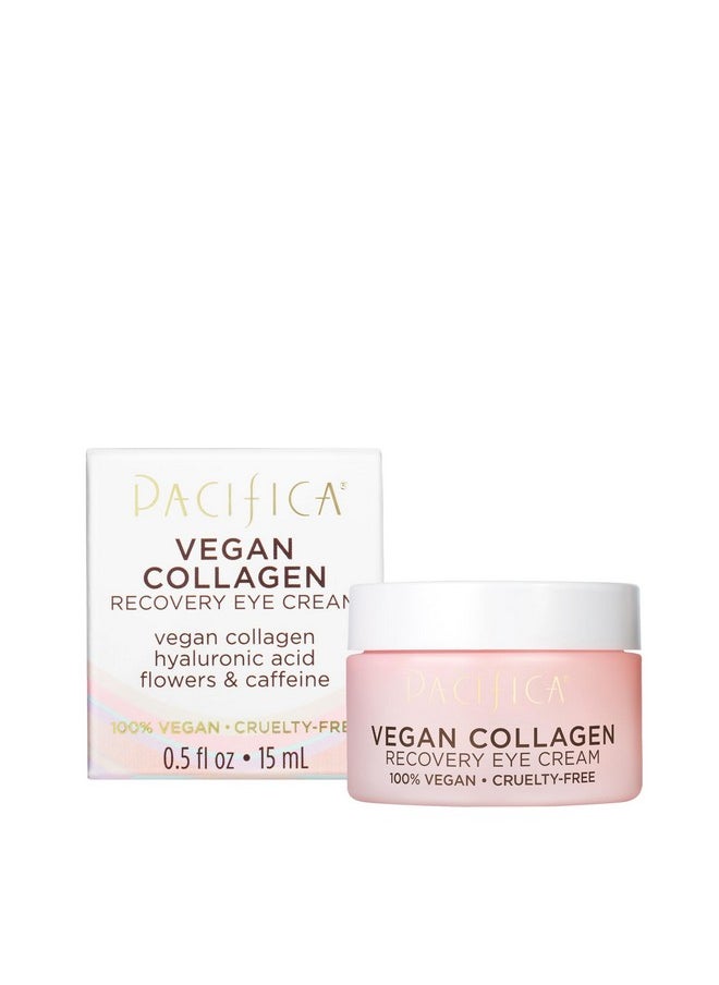 Beauty, Vegan Collagen Overnight Recovery Eye & Face Cream, Hyaluronic Acid, Caffeine, Vitamin C & E, Hydrating & Moisturizing Skin Care For Aging And Dry Skin, 15Ml - 0.5 Fl Oz