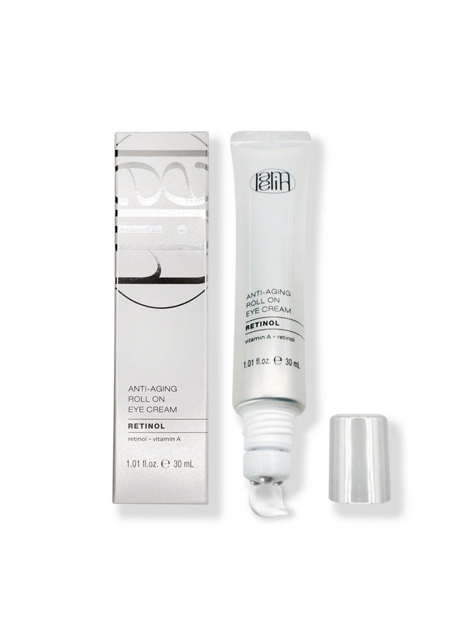 Eye Cream Roller, Retinol Niacinamide Vitamin A, Wrinkle & Under Eye Bag & Dark Circle Reducer, Sensitive Skin, Night Cream For Eye Puffiness And Fine Lines, Made In Korea