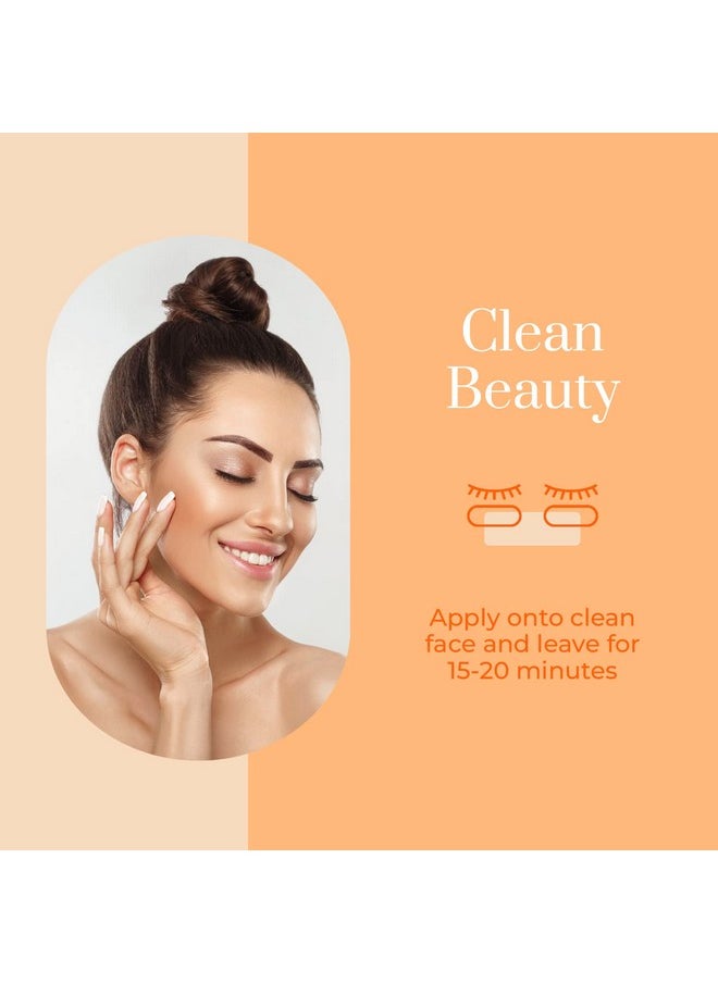 Vitamin C & Collagen Under Eye Patches - Diminishes Dark Circles & Puffiness, Anti-Aging, Cooling & Soothing Eye Pads - Cruelty Free Korean Skin Care For All Skin Types