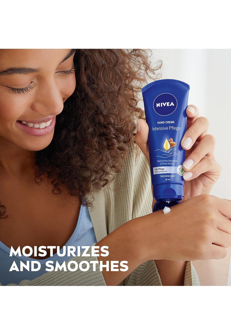 NIVEA Nourishing Moisture Collection Skin Care Set, Nourishing Care Body Wash, 20 Fl Oz + Body Lotion, 13.5 Fl Oz + Hand Cream, 2.6 Oz + Moisture Lip Care Balm, 0.17 Oz, Holiday Gifts for Women
