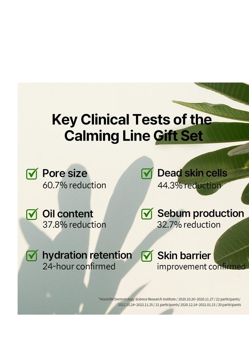 Pyunkang Yul Calming Line Gift Box Set-Korean Facial Skin Care Essential for Daily Moisturizing with Toner, Serum, Cream, Safe on Acne Prone & Sensitive Skin, Vegan & Cruelty Free