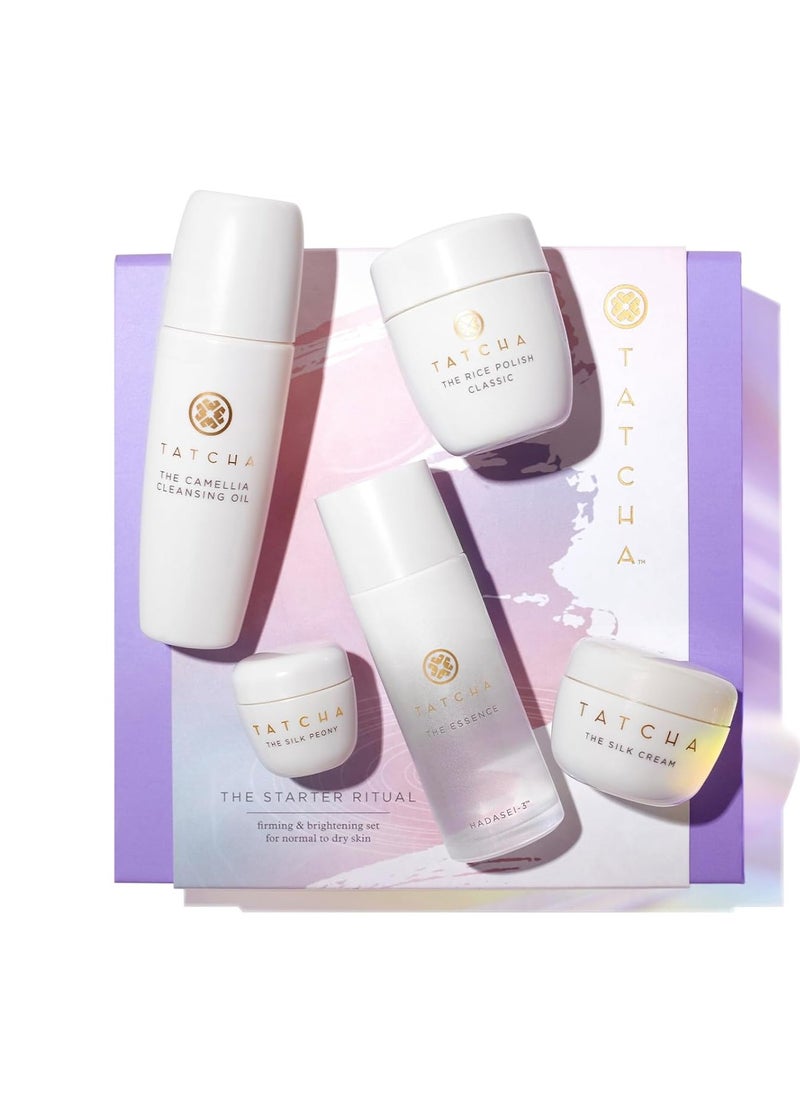 Tatcha The Starter Ritual Set - Nourishing for Combo to Dry Skin | 2 Week Introductory Set