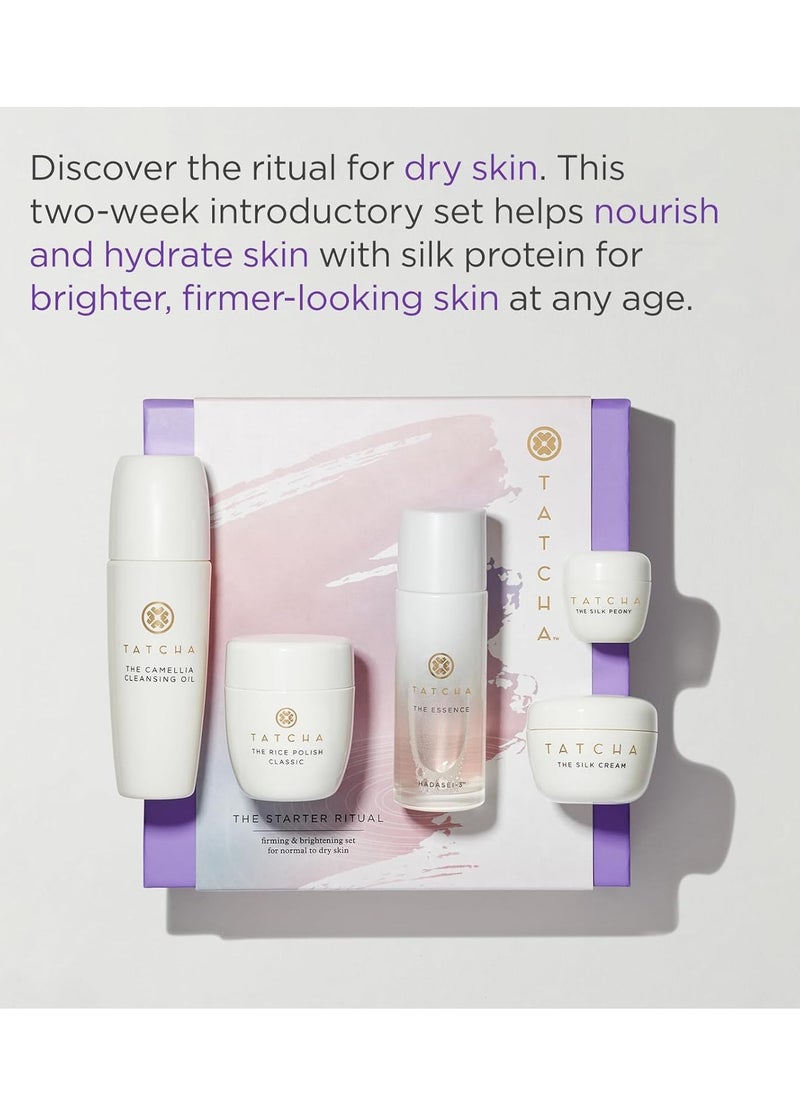 Tatcha The Starter Ritual Set - Nourishing for Combo to Dry Skin | 2 Week Introductory Set