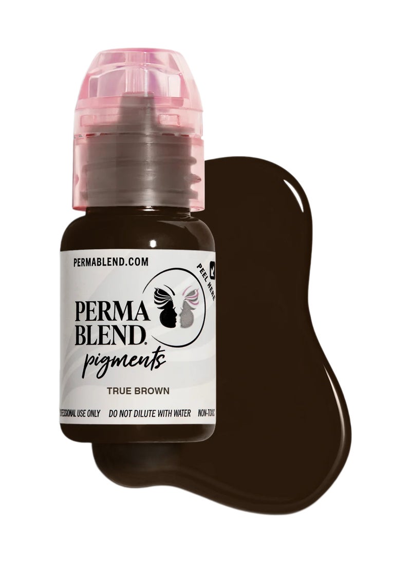 Eyebrow Pigment Color True Brown Brow Shades 15ml Microblading Ink For Eyebrows Eyes and Scalp Professional Cosmetic Pigment