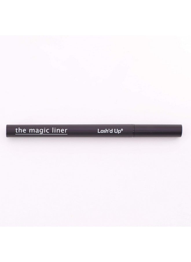 Lash Glue & Eyeliner Hybrid (Extra-Strength, Black) Glue Liner Pen Waterproof For False Lashes, Strong Hold 0.06 Oz.