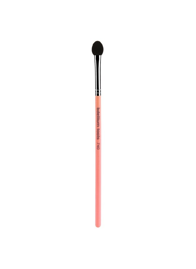 Professional Makeup Brush - Pink Bambu Series 740 Sponge Applicator - With Soft Rubycell Foam, For Eyeshadow Application (Pink, 1Pc)