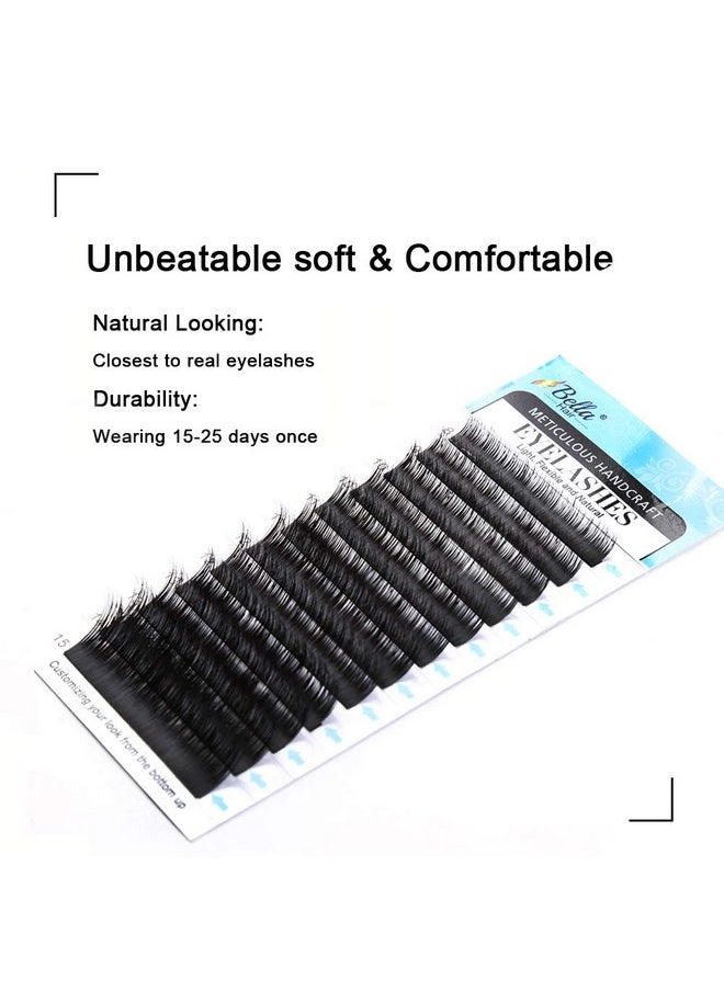 Real Siberian Mink Eyelash Extensions C Curl 0.15 Mixed Length 8-15Mm Individual Natural Soft Mink Lashes For Professional Salon Use