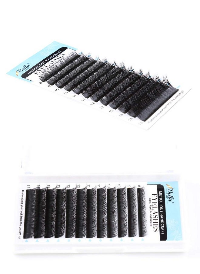 Real Siberian Mink Eyelash Extensions C Curl 0.15 Mixed Length 8-15Mm Individual Natural Soft Mink Lashes For Professional Salon Use