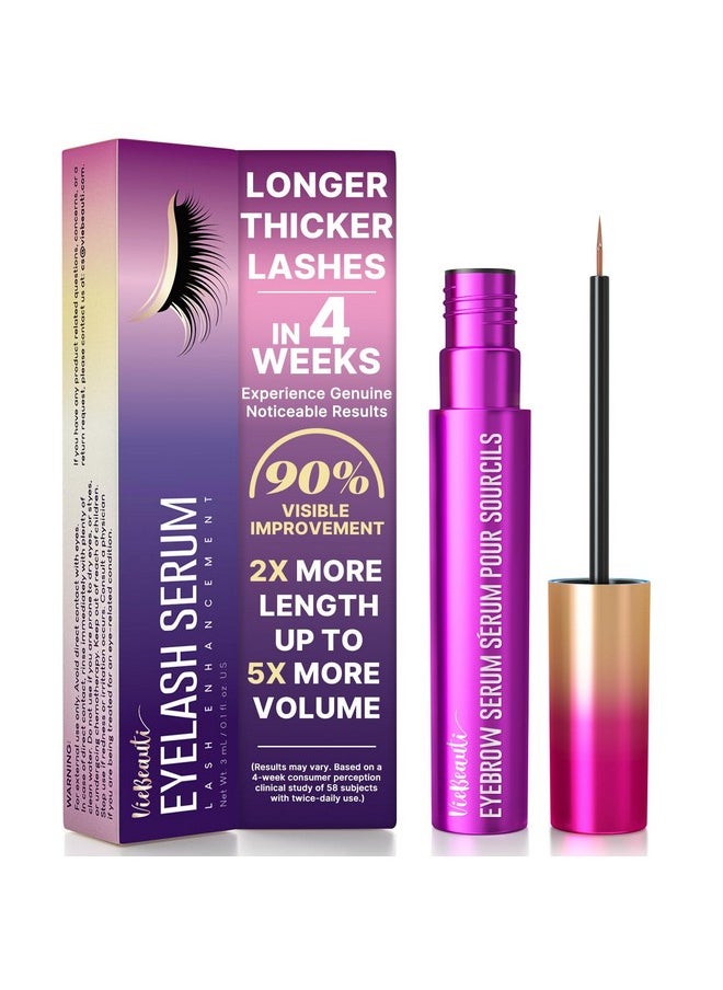 Premium Eyelash Growth Serum: Lash Enhancing Serum With Advanced Formula To Boost Longer Fuller And Thicker Luscious Lashes 0.1 Fl. Oz.