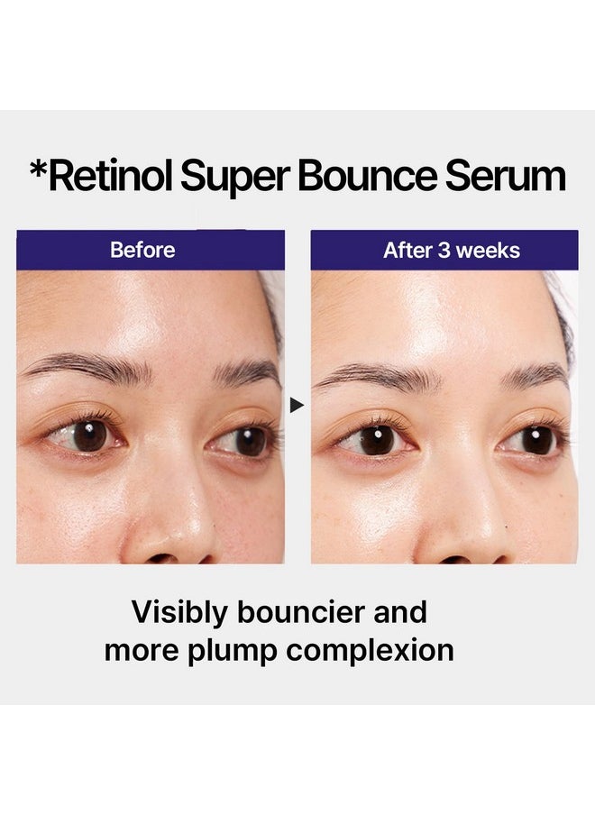 Retinol Super Bounce Serum - Korean Retinol Eye Cream, Intensive Reactivating Korean Retinoid, Anti-Aging, Reduction In Fine Wrinkles, Beginner Friendly, 1.01 Fl Oz.