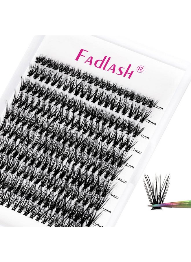 Diy Lash Cluster Individual Eyeslash Extension Volume Lash Clusters Thick Band Wispy Natural Eyelash Extension,Large Tray (40D-0.07-D, 8-16Mm)