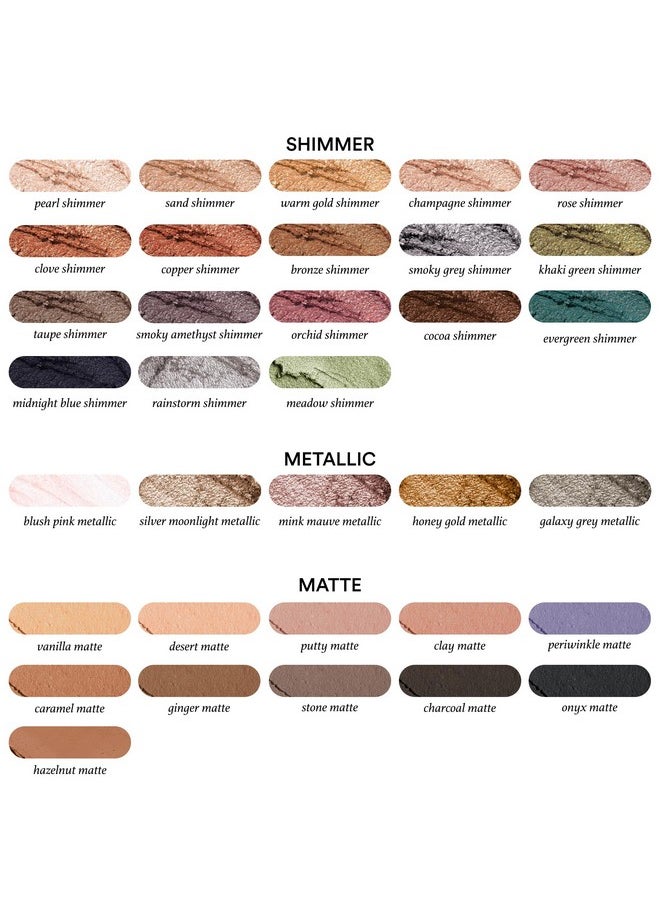 Eyeshadow 101 Crème-To-Powder Waterproof Eyeshadow Stick - Mink Mauve Shimmer - Long-Lasting, Crease-Proof, Muted Mauve Shimmer Eyeshadow With Built-In Smudger