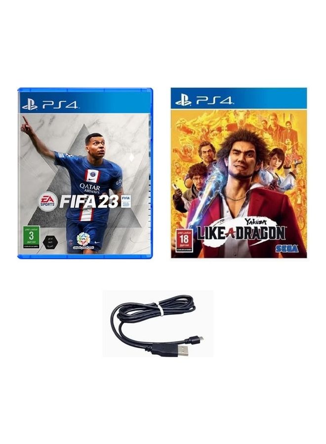 Fifa 23 With Yazkuza And Charging Cable - PlayStation 4 (PS4)