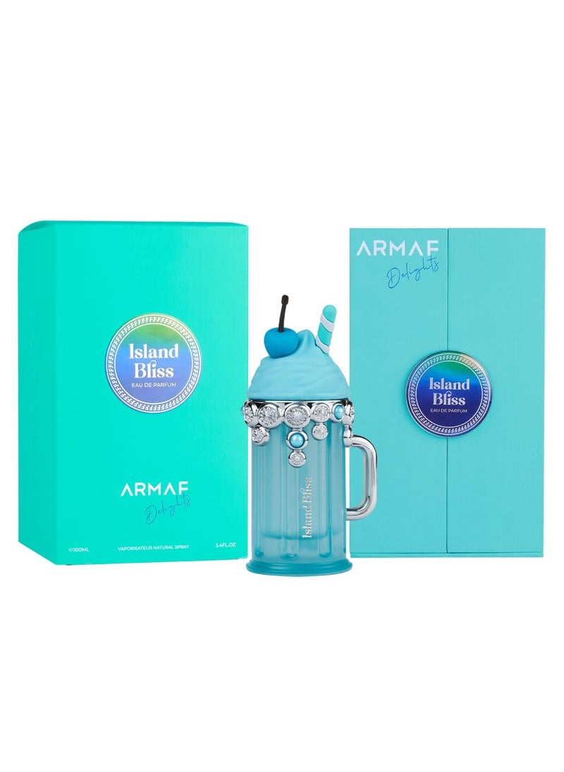 Armaf Perfumes Delights Island Bliss Eau De Parfum 100ml Blue, Perfume For Women, Fragrance For Her