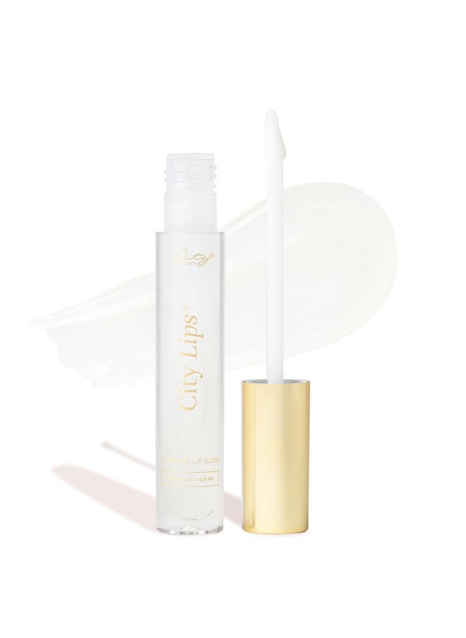 City Lips Clear - Plumping Lip Gloss - Hydrate & Volumize - High Shine Lip Plumper - Hyaluronic Acid & Peptides Visibly Smooth Lip Wrinkles - Cruelty-Free