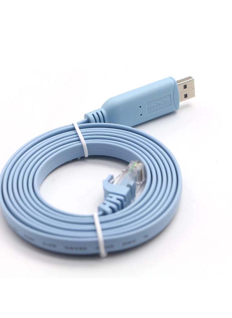 USB Console Cable, USB to RJ45 Cable for Cisco, Huawei, H3C, ZTH Routers, Professional Switchs, Access points