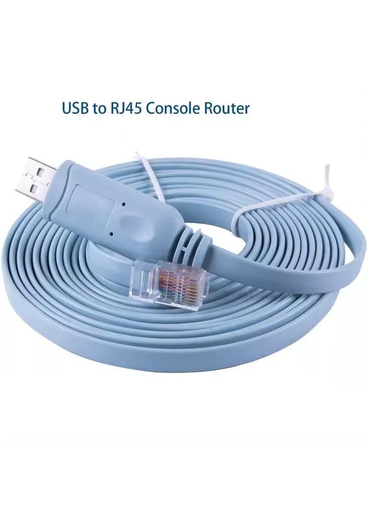 USB Console Cable, USB to RJ45 Cable for Cisco, Huawei, H3C, ZTH Routers, Professional Switchs, Access points