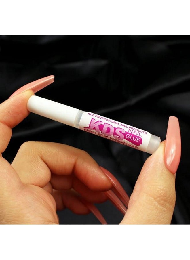 Cs Kds Nail Tip Glue - Adhesive Super Bond For Acrylic Nails Tips - 0.07 Oz For Each Glue