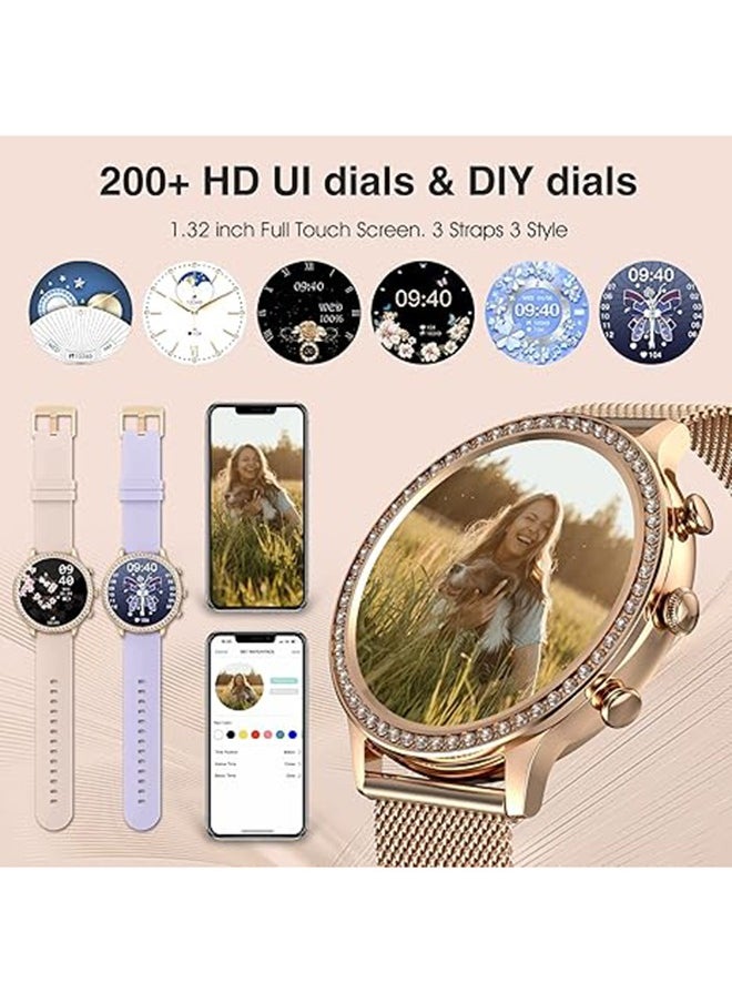 Smart Watch for Women(Answer/Make Call) Smartwatch for Android Phones and iOS 1.32