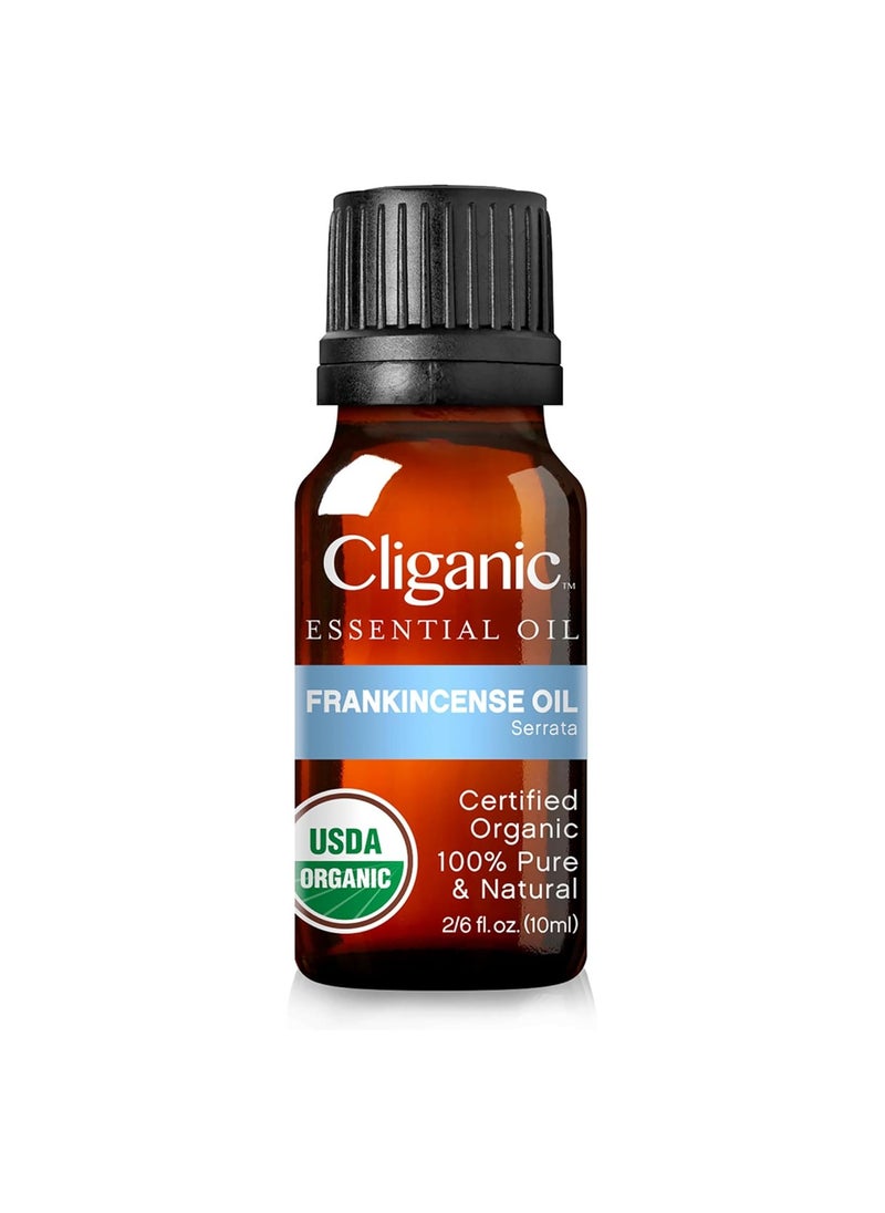 Usda Organic Frankincense Essential Oil - Boswellia Serrata, 100% Pure Natural Undiluted, For Aromatherapy | Non-Gmo Verified (Packaging May Vary)