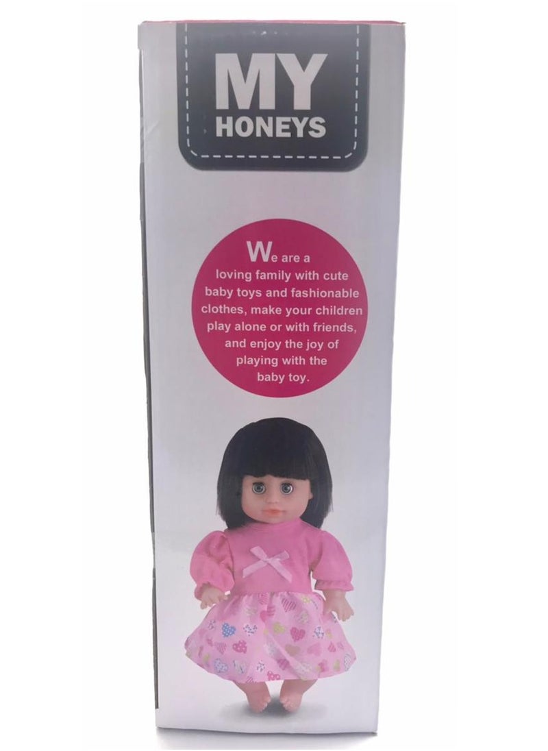 Baby Doll Playset with Accessories – My Honeys Sweetheart Family Interactive Toy Set for Kids, Includes Feeding, Dressing, Bathing, and Pretend Play Food Accessories for Children Aged 3+