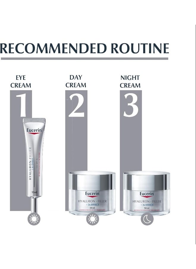 Hyaluron Filler Anti-Aging Face Day Cream With Hyaluronic Acid, Plumps Up Deep Wrinkles, Uva & Uvb Protection, Spf 15, Moisturizer For Dry Skin, 50Ml