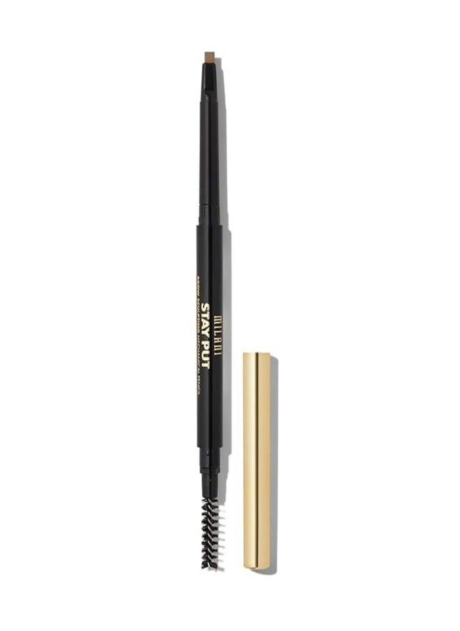 Milani Stay Put Brow Sculpting Mechanical Pencil – Taupe (0.28g) | Precision Tip, Built-In Spoolie, Long-Lasting & Smudge-Proof