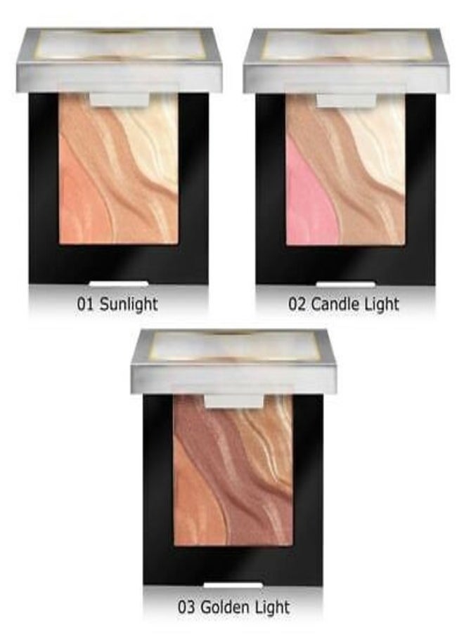 Milani Spotlight Face & Eye Strobe Palette - Sun Light 01, 5g – Multi-Use Highlighter Palette for a Radiant, Lit-From-Within Glow