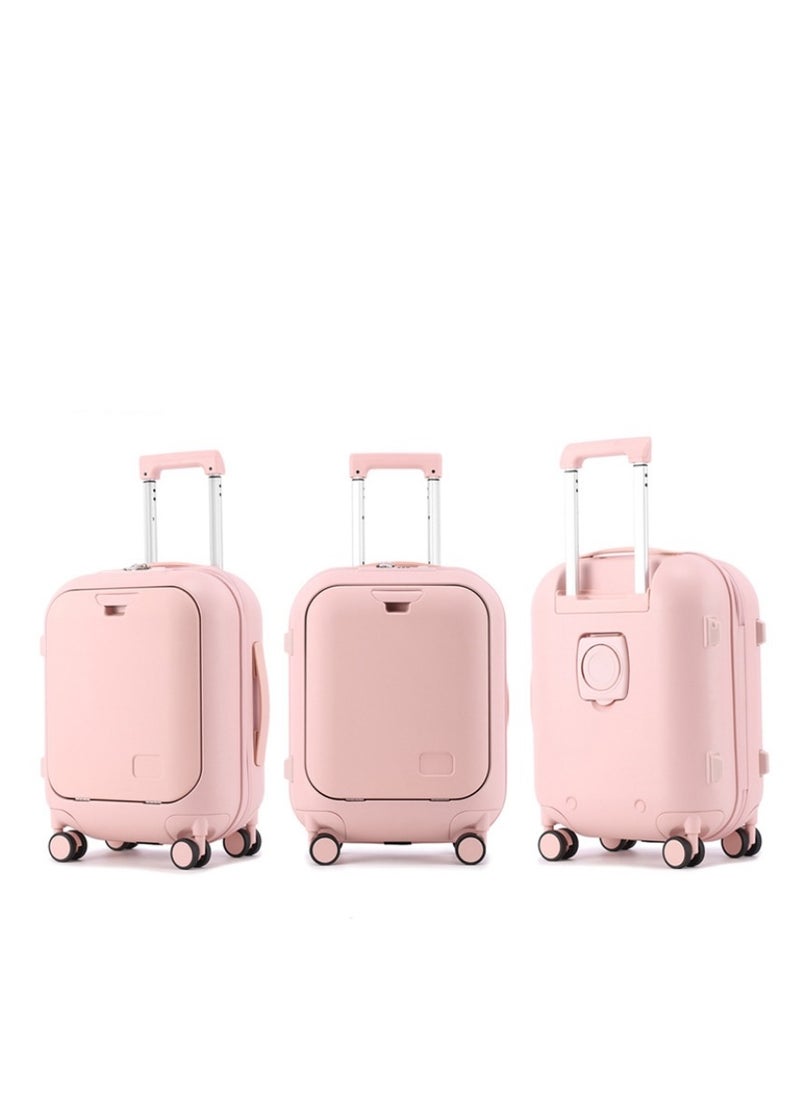 Skycare Carry On Luggage - Durable Hardside Suitcases with USB Front Laptop Pocket, Aluminum Frame, and TSA Lock - Available in 18